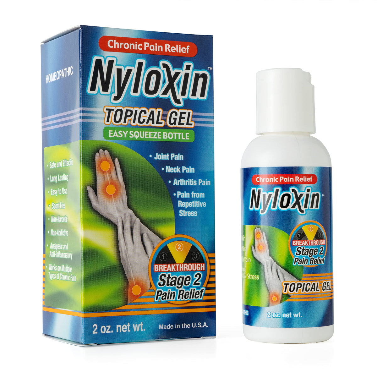 Nyloxin: bouteille pression facîle pour soulagement potentiel des douleurs articulaires et musculaires