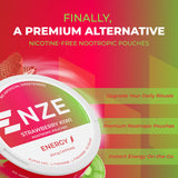 Boîte NZE Poches Caféine Fraise Kiwi pratique et sans sucre.