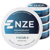 NZE Focus en boîte avec pochettes menthe, pratique pour concentration soutenue.