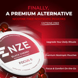 NZE Focus sachets cerise noire, arôme attractif qui stimule discrètement