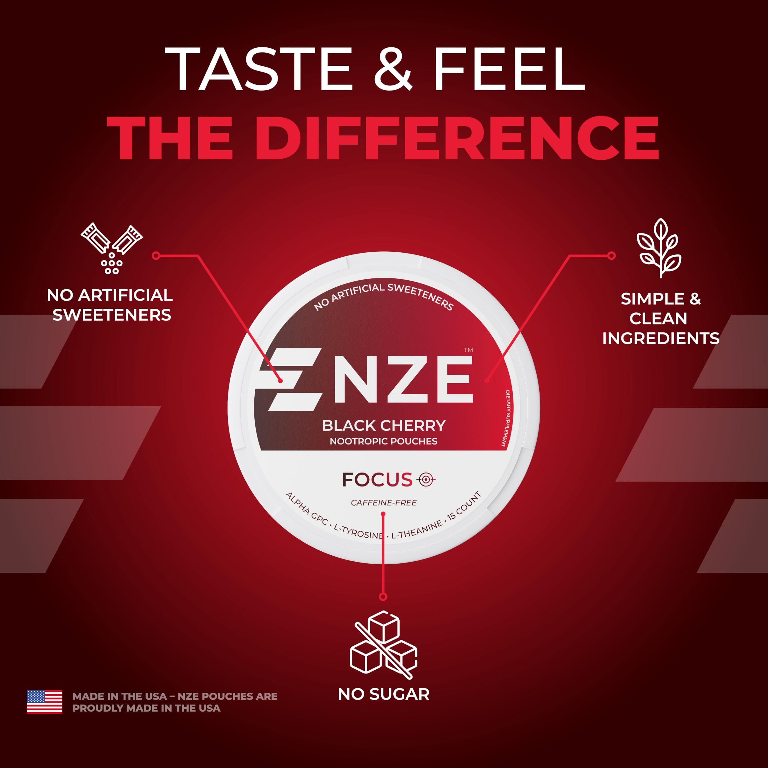 NZE Focus fabriqué aux États-Unis, normes élevées et ingrédients de qualité