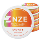Poche NZÉ Tropic Mango dans son emballage, énergie rapide sans sucre pour bien démarrer