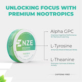 NZE sachets menthe composition 50 mg L-Tyrosine et Alpha GPC.
