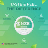 NZE sachets menthe sans sucre, édulcorants naturels.