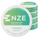 NZE sachets nootropiques sans caféine menthe photo-emballage, présentation premium.