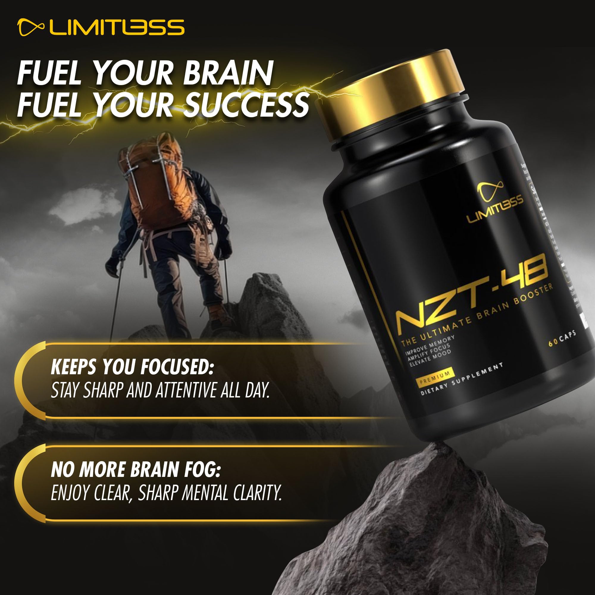 NZT-48 Brain Booster: emballage respectueux de l'environnement, reflétant la fabrication USA