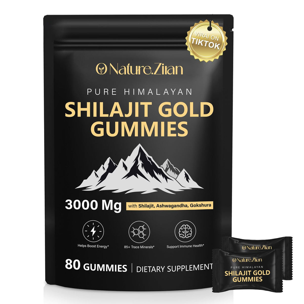 Emballage pratique des gommes O NATURE ZIRAN pour prise nomade.