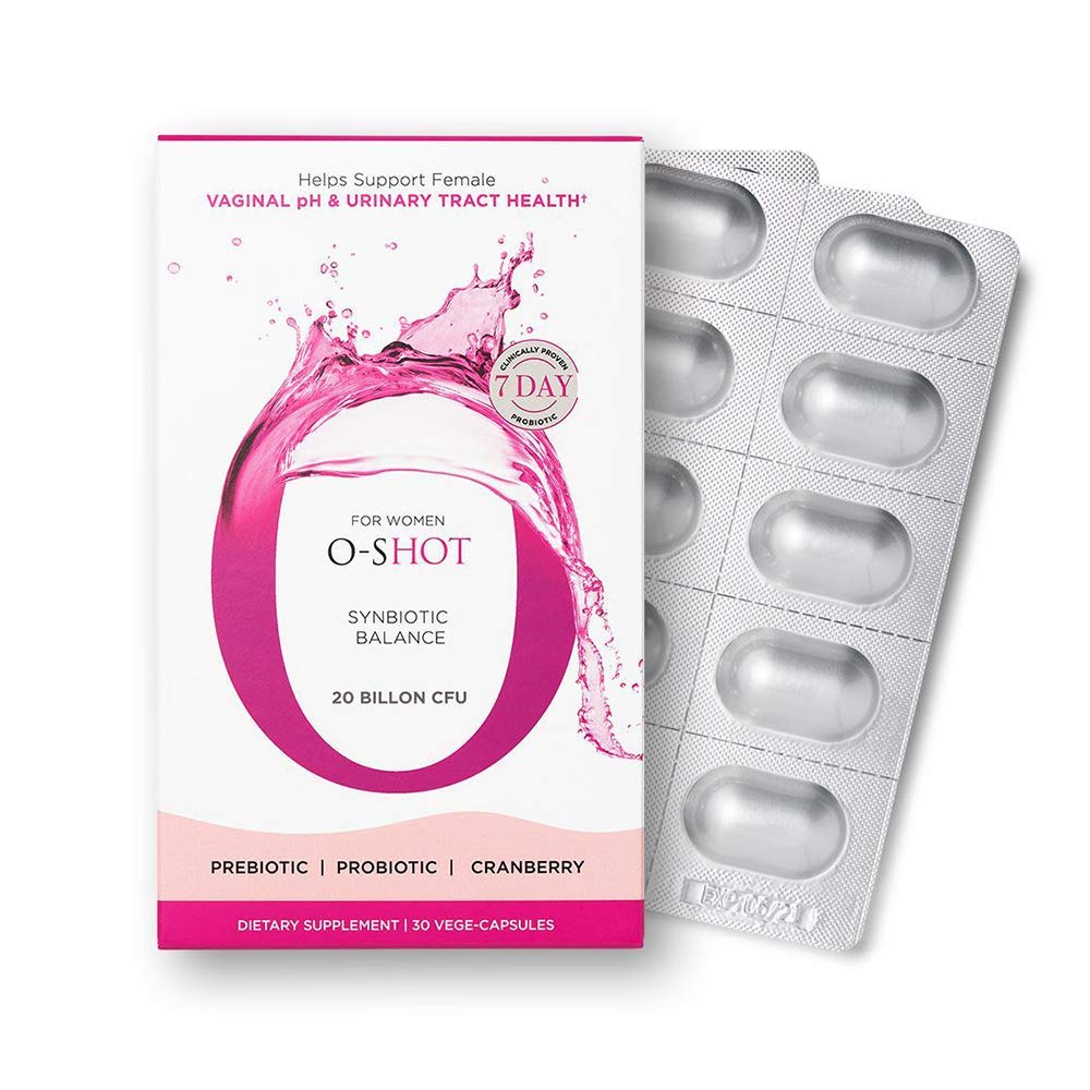 O-Shot Probiotique Vegan pour femmes: bouteille montrée, soutien possible à l'équilibre du pH intime