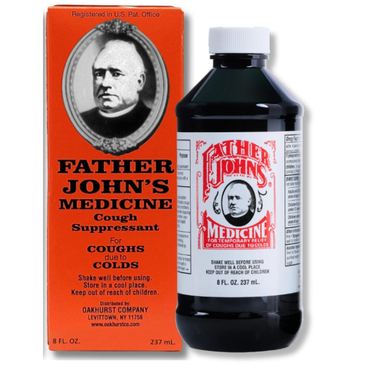 Father John’s sirop réglisse, bouteille 237 ml prête à l’emploi pour la gorge.
