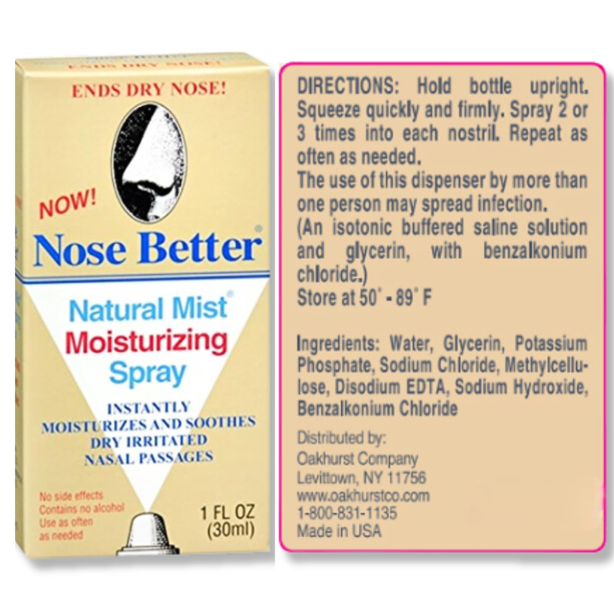 Application brume Nose Better pour soulager la sécheresse nasale