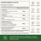 OASIS FORCE L-Theanine – gouttes versées dans un verre d'eau rapidement.