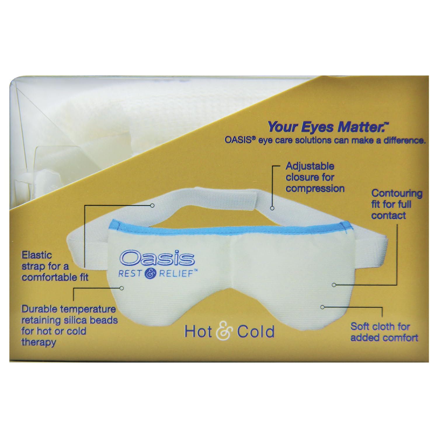 Oasis OM8000 masque yeux utilisation chaude pour confort