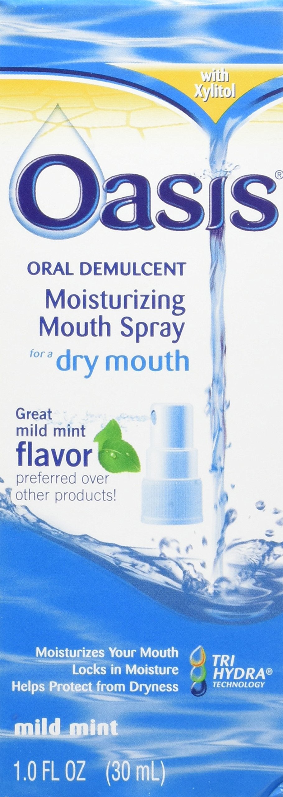 Oasis Spray Buccal Sécheresse 1 oz – soulagement rapide en déplacement.