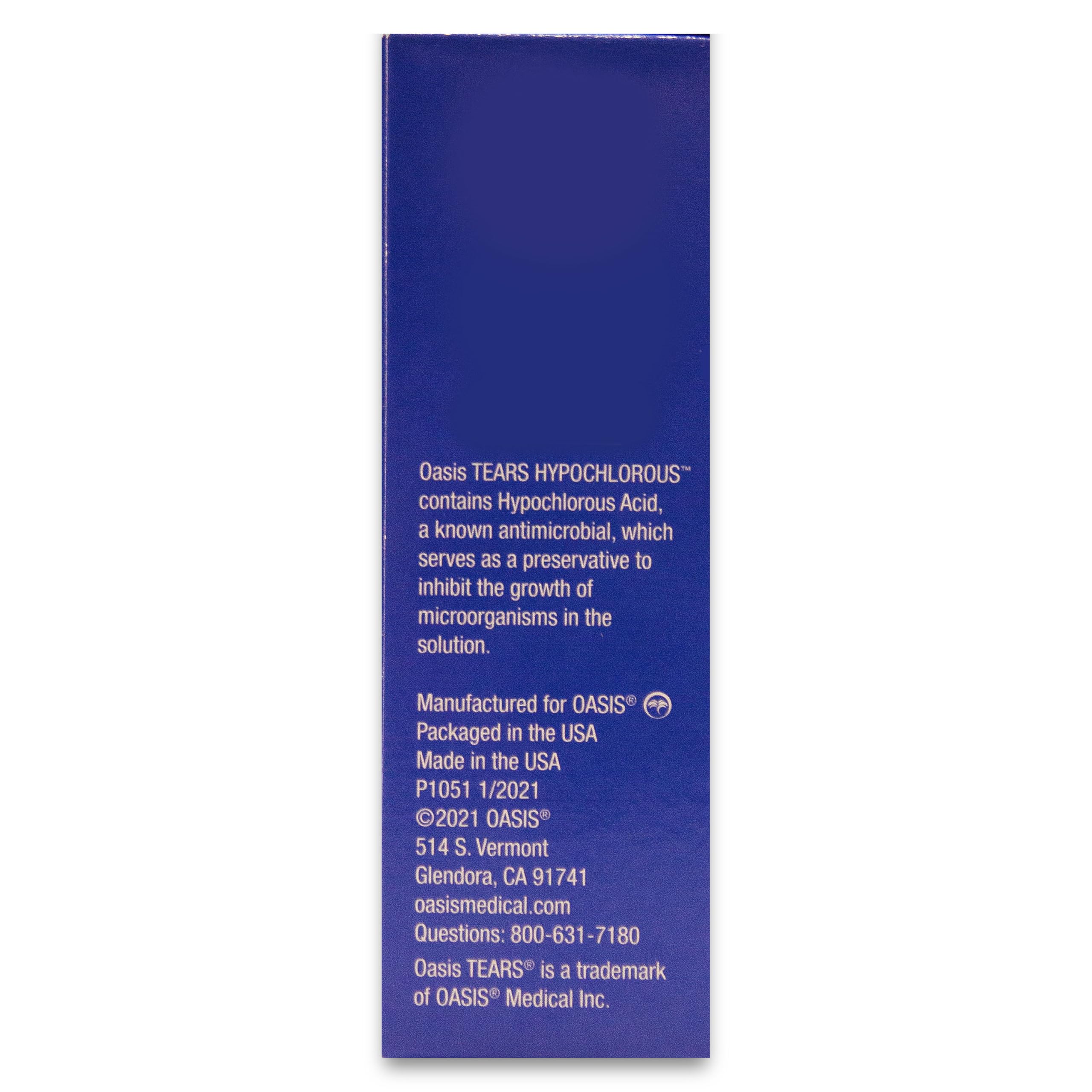Oasis TEARS Hypochloreux, application sans contact sur la ligne des cils.