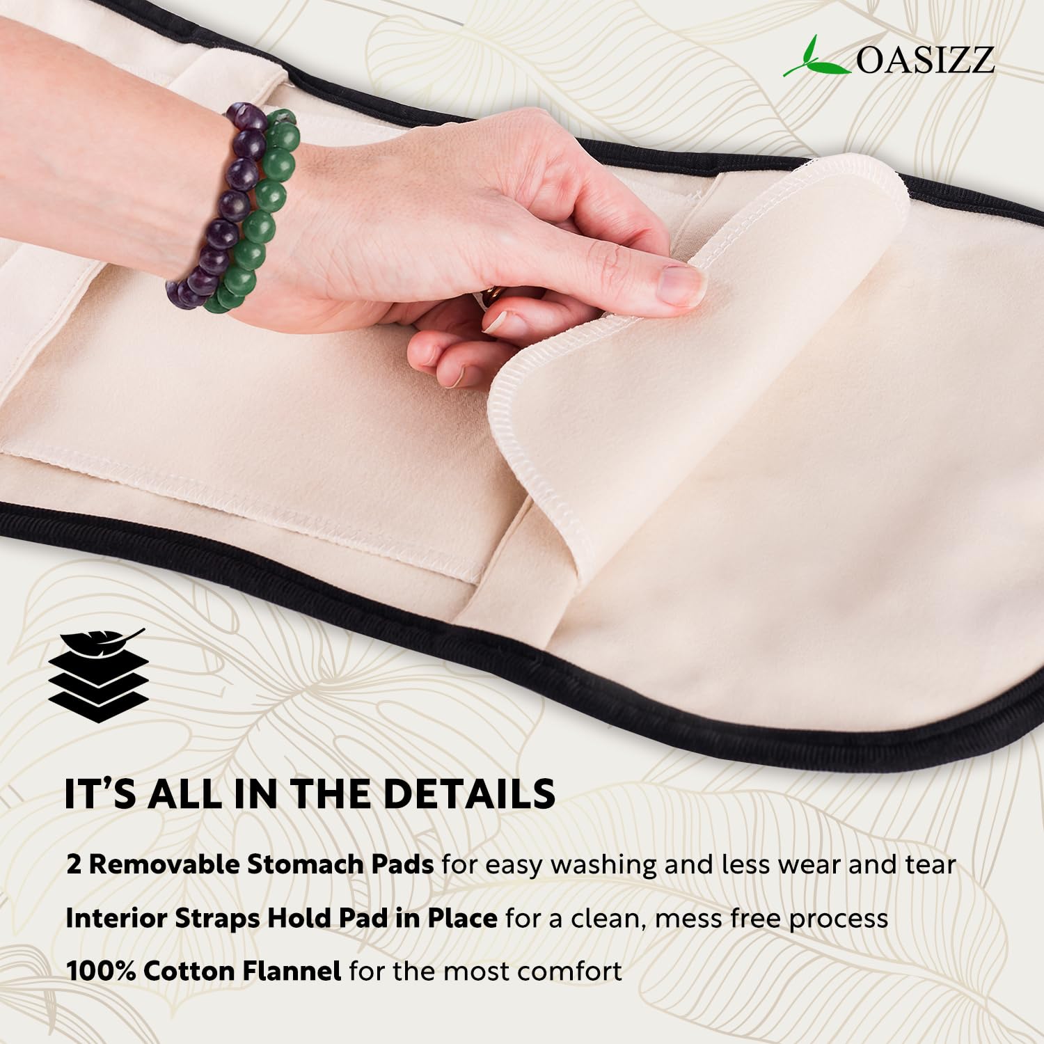 OASIZZ intérieur coton flanelle doux pour le confort.