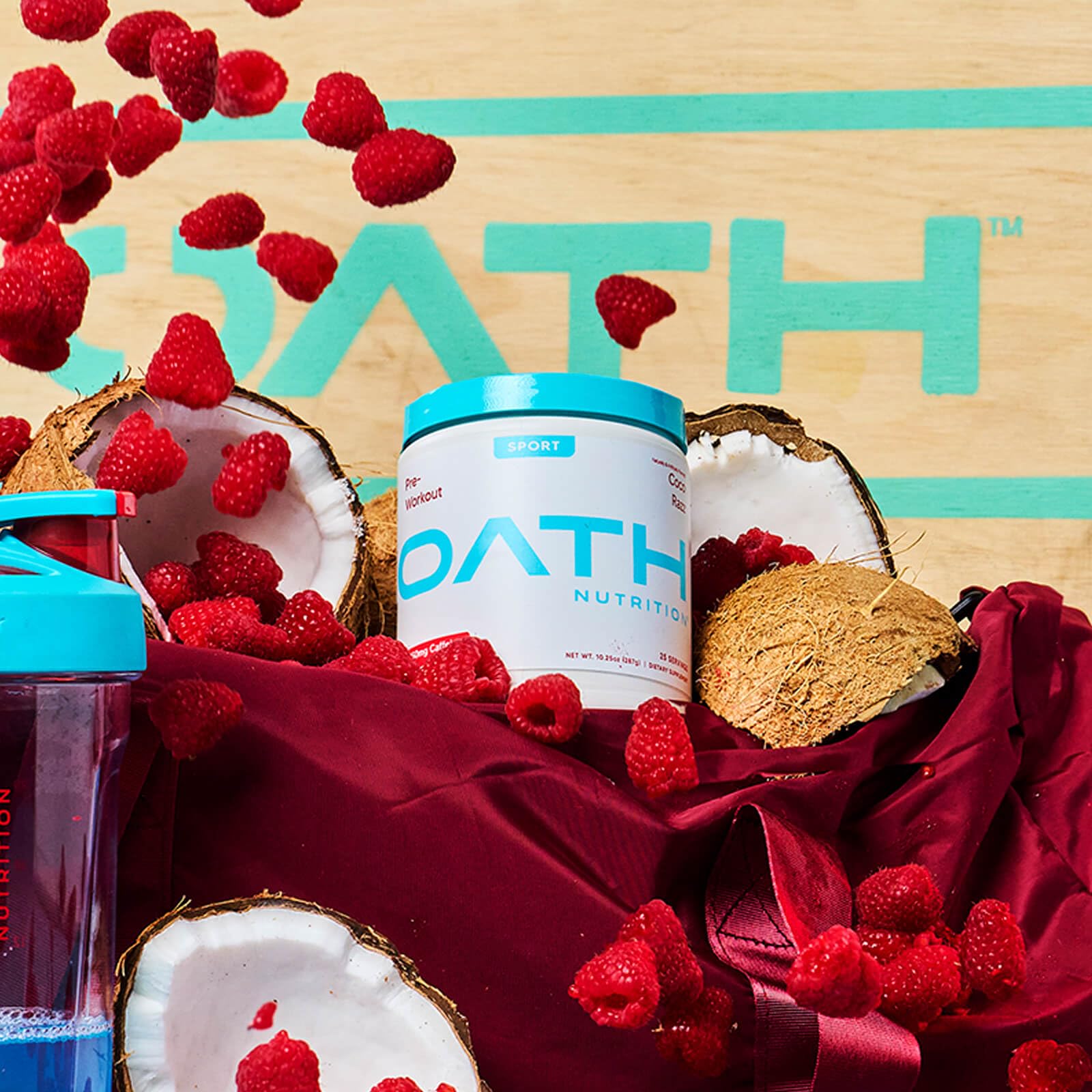 Oath Nutrition Coco Razz, dose précise pour rituel sain avant effort.
