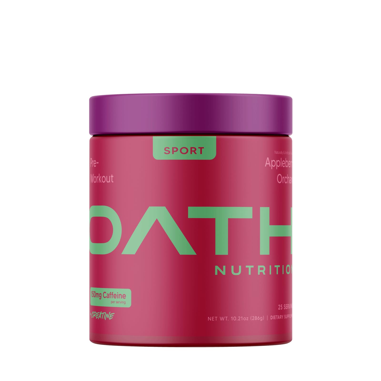 Oath Nutrition Sport sans sucre – poudre Appleberry Orchard, énergie prête pour l'entraînement.