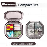 Obsanwa organisateur-pilules portable pour sac à main, idéal en déplacement.