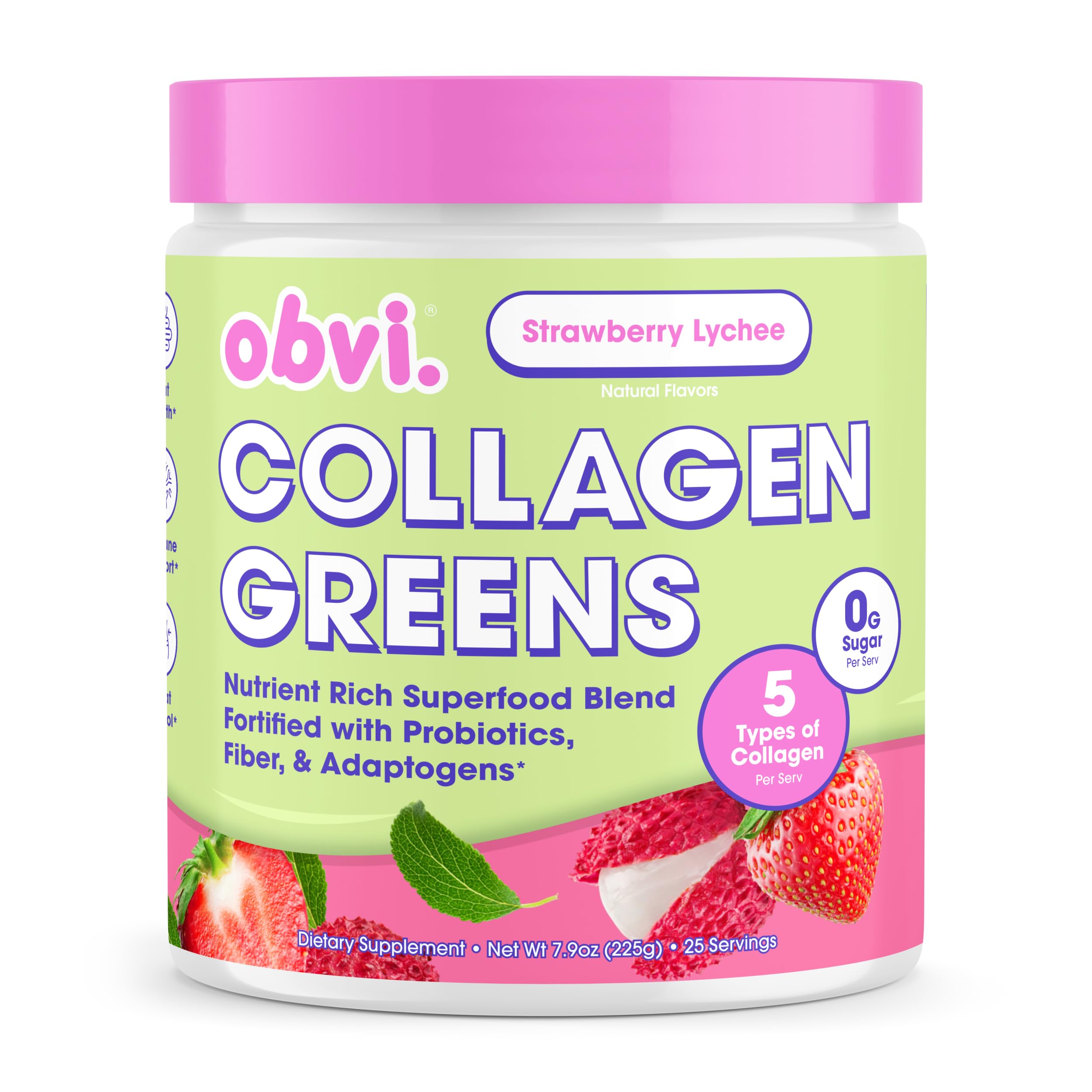 Obvi Collagen Greens dans l'emballage, prêt à intégrer votre routine.