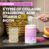 Obvi Collagen Peptides bocal naturel: emballage pratique pour dosages faciles.