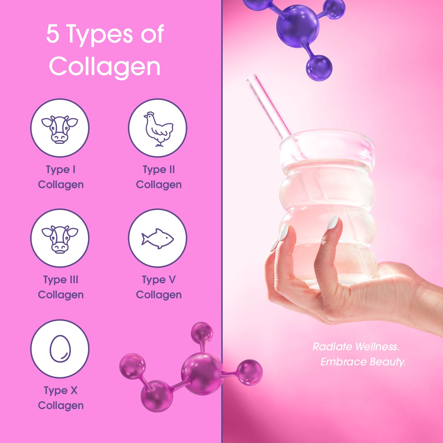 Obvi Collagen Peptides melange-eau: facile à dissoudre dans une boisson.