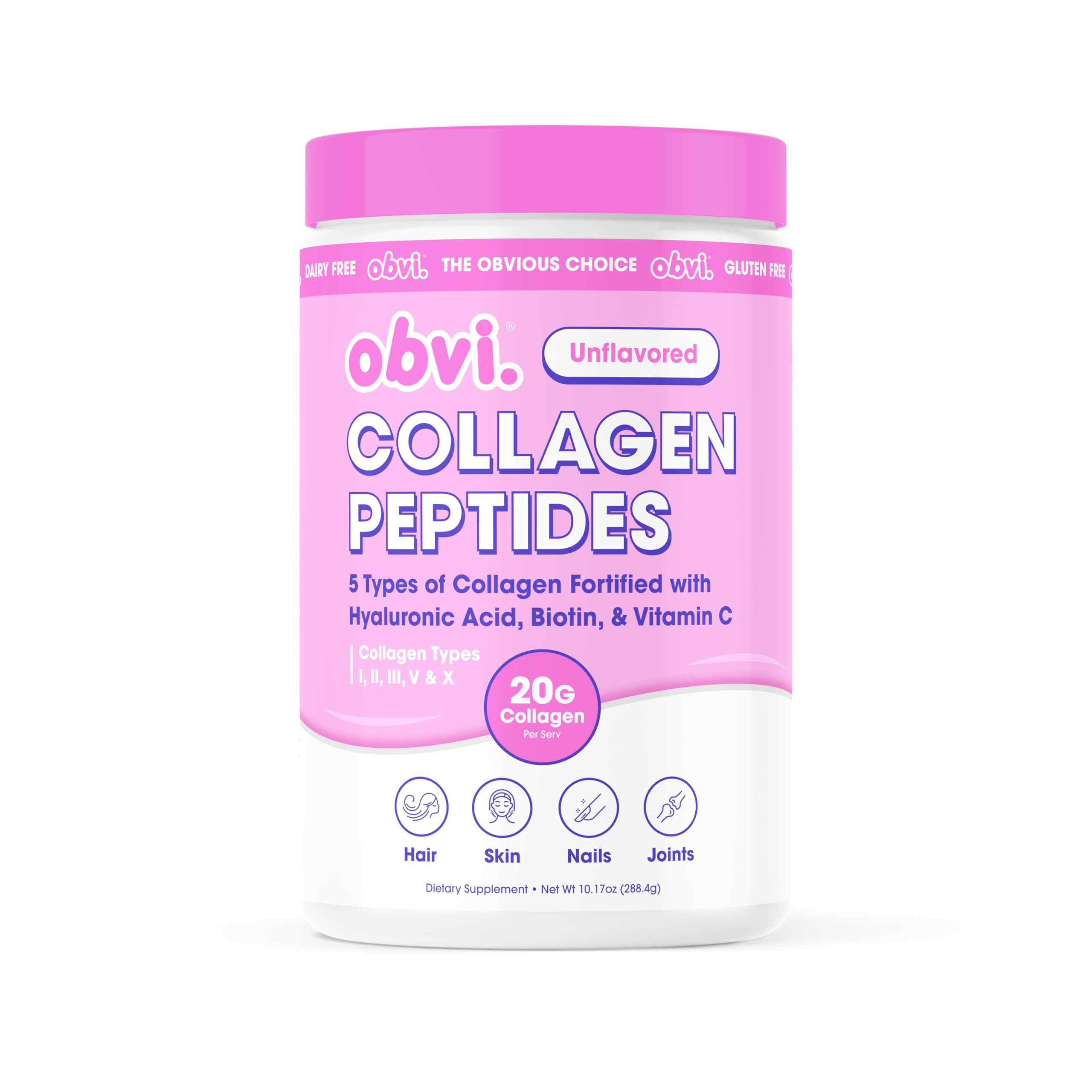 Obvi Collagen Peptides poudre naturelle: usage quotidien pour une routine beauté potentielle.