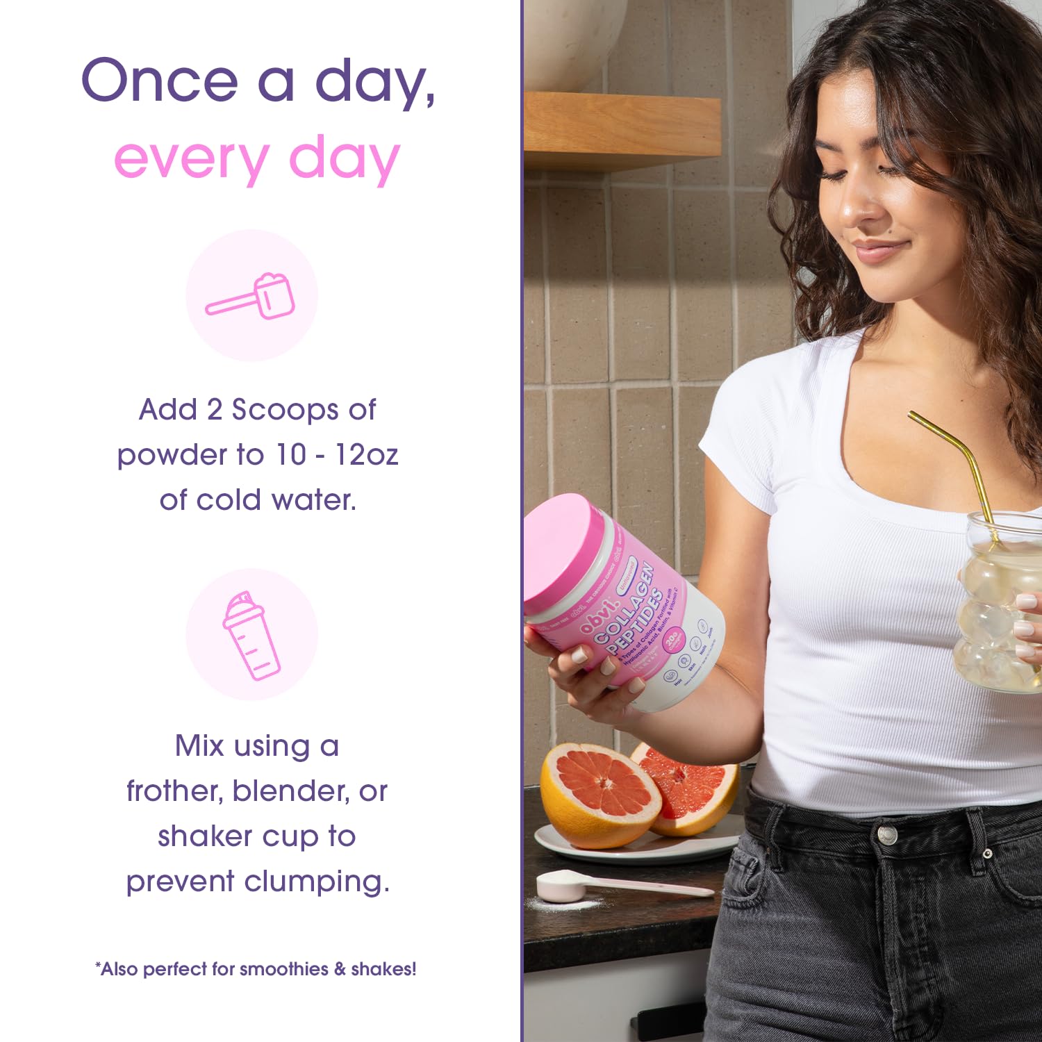 Obvi Collagen Peptides utilisation-quotidienne: complément potentiel pour votre routine santé.
