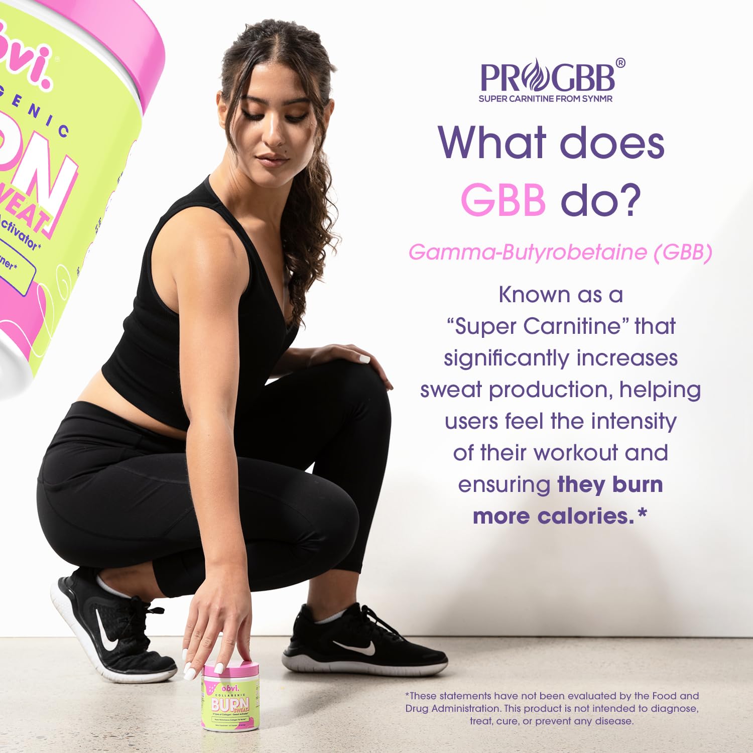 Obvi Collagenic Burn Sweat routine matin sportive prête pour démarrer la journée.