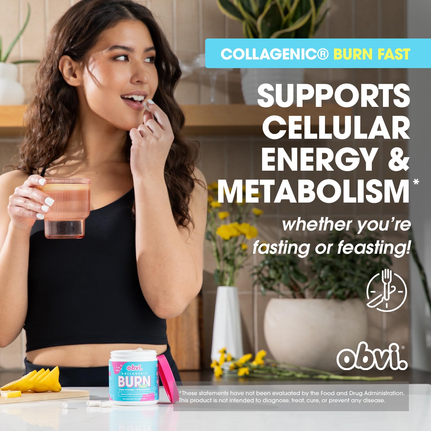 Obvi Multi Collagen Burn Fast — capsules faciles à prendre quotidiennement.