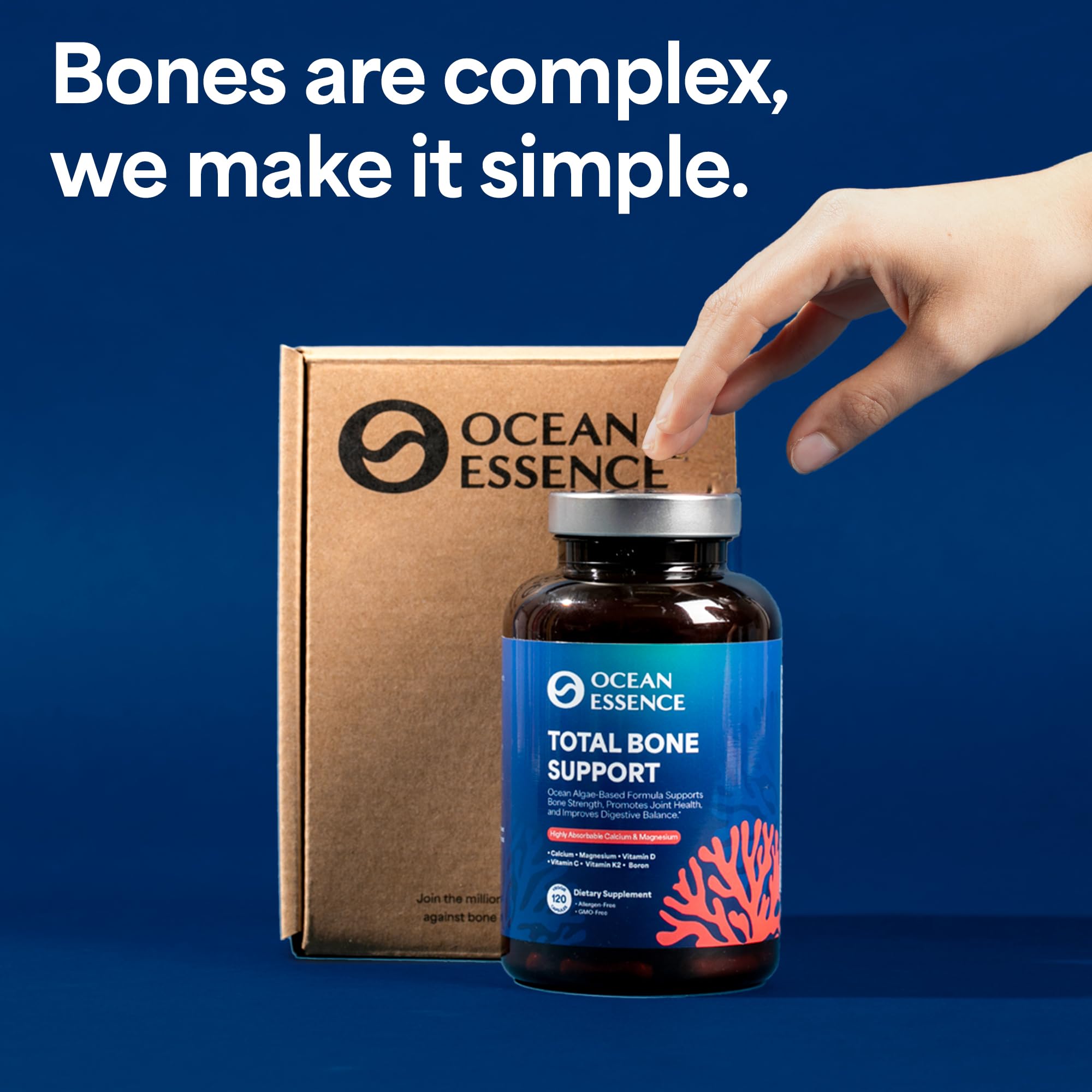 OCEAN ESSENCE Total Bone Support: format pratique pour une routine active.