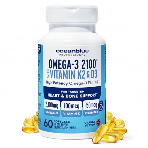 Oceanblue Omega-3 2100 bouteille, format pratique pour usage quotidien