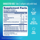 Oceanblue Omega-3 2100 capsules orange: saveur agréable sans arrière-goût.