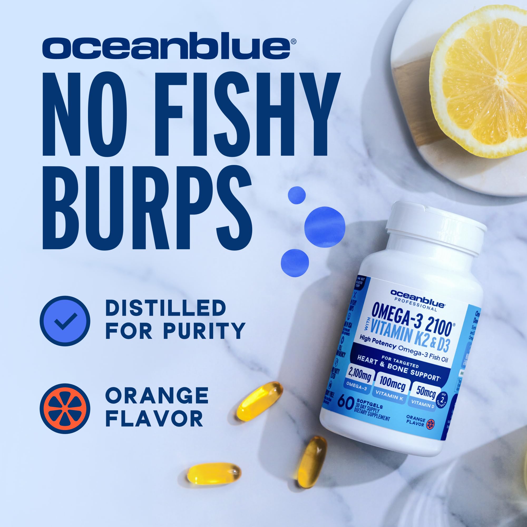 Portion quotidienne Oceanblue Omega-3 2100 pour routine simplifiée
