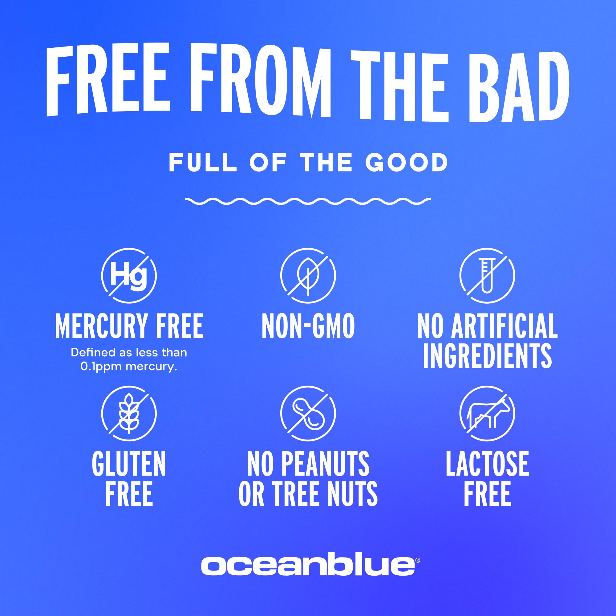 Arôme doux Oceanblue Omega-3 2100mg sans arrière-goût fort
