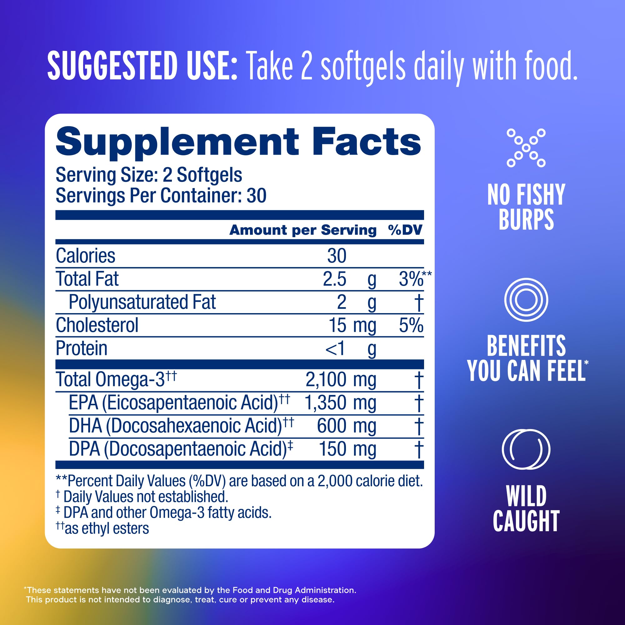 Oceanblue Omega-3 2100mg gélules faciles à avaler pour votre quotidien