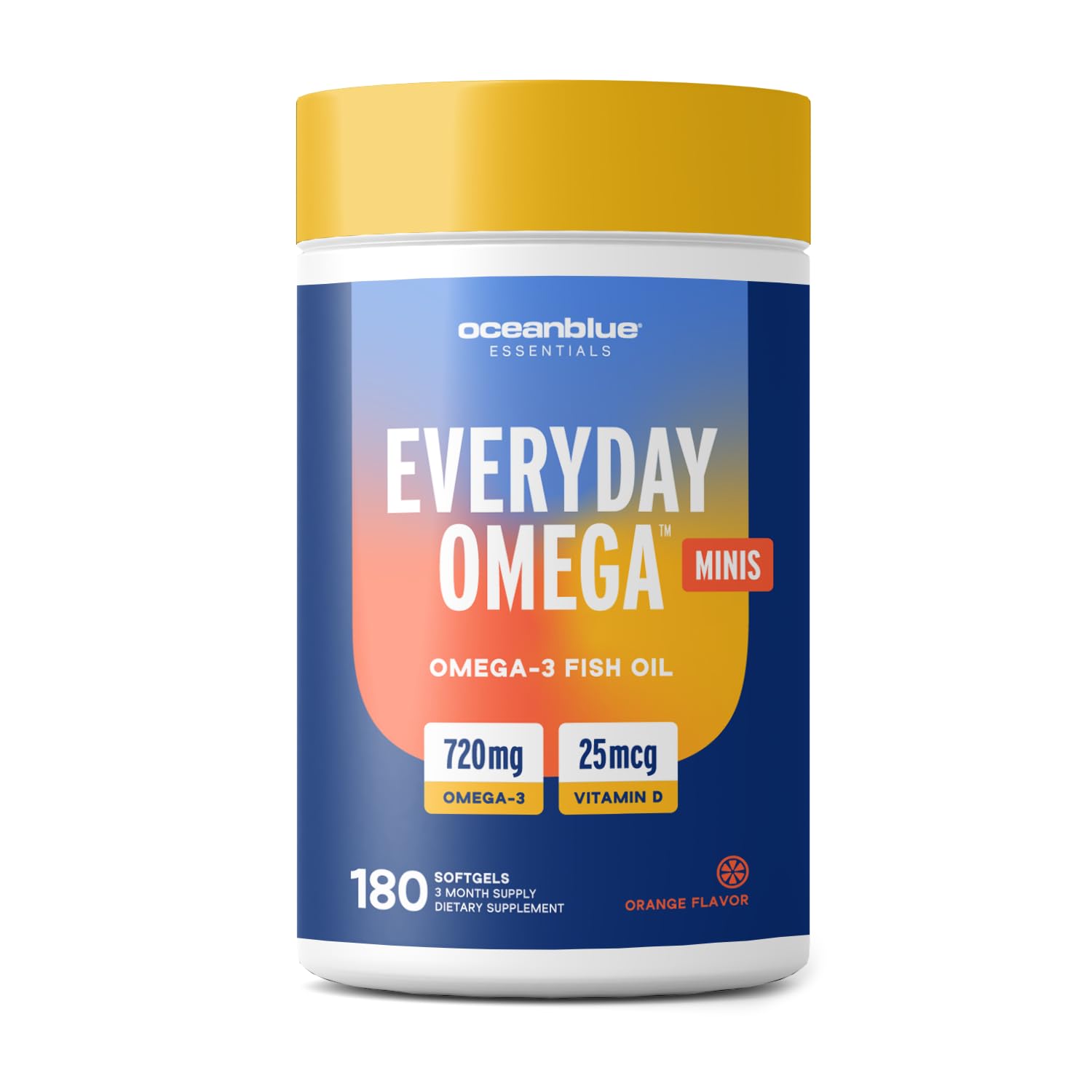 Oceanblue Omega Minis — emballage Minicap, pratique pour la routine quotidienne.