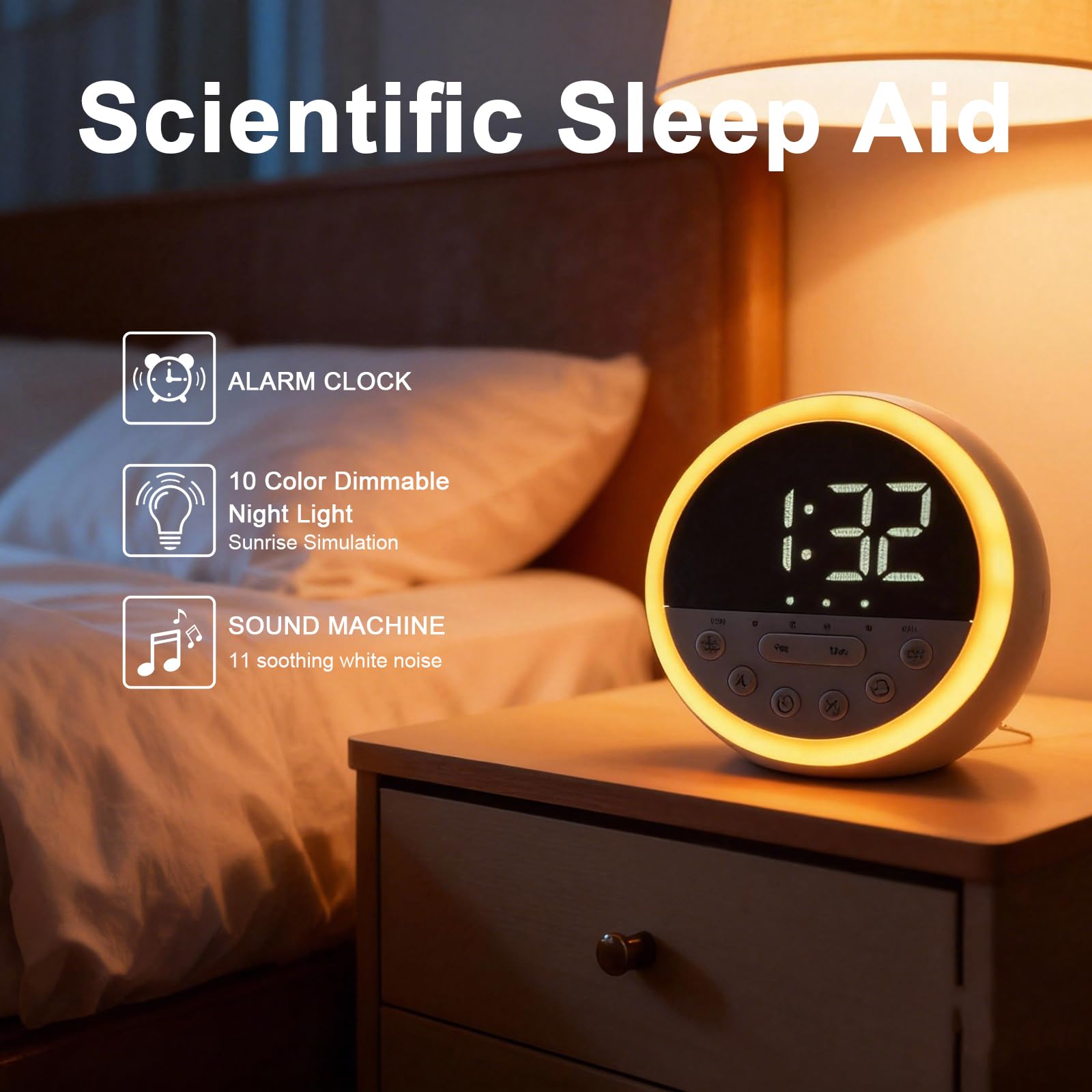 Haut-parleur Ocest offrant des sons apaisants pour un sommeil profond.