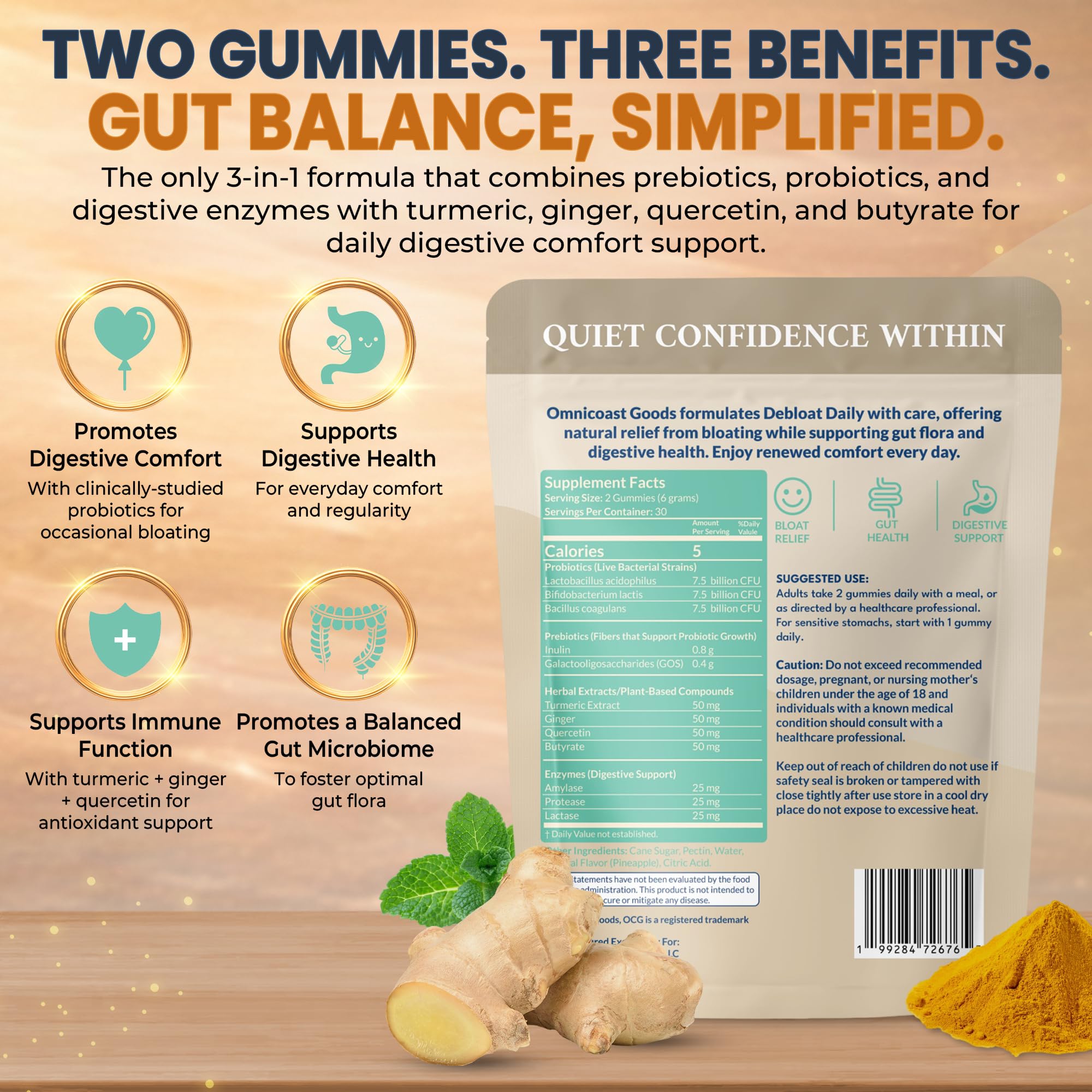 OCG Débloat Quotidien — probiotiques clés pour l'équilibre intestinal.