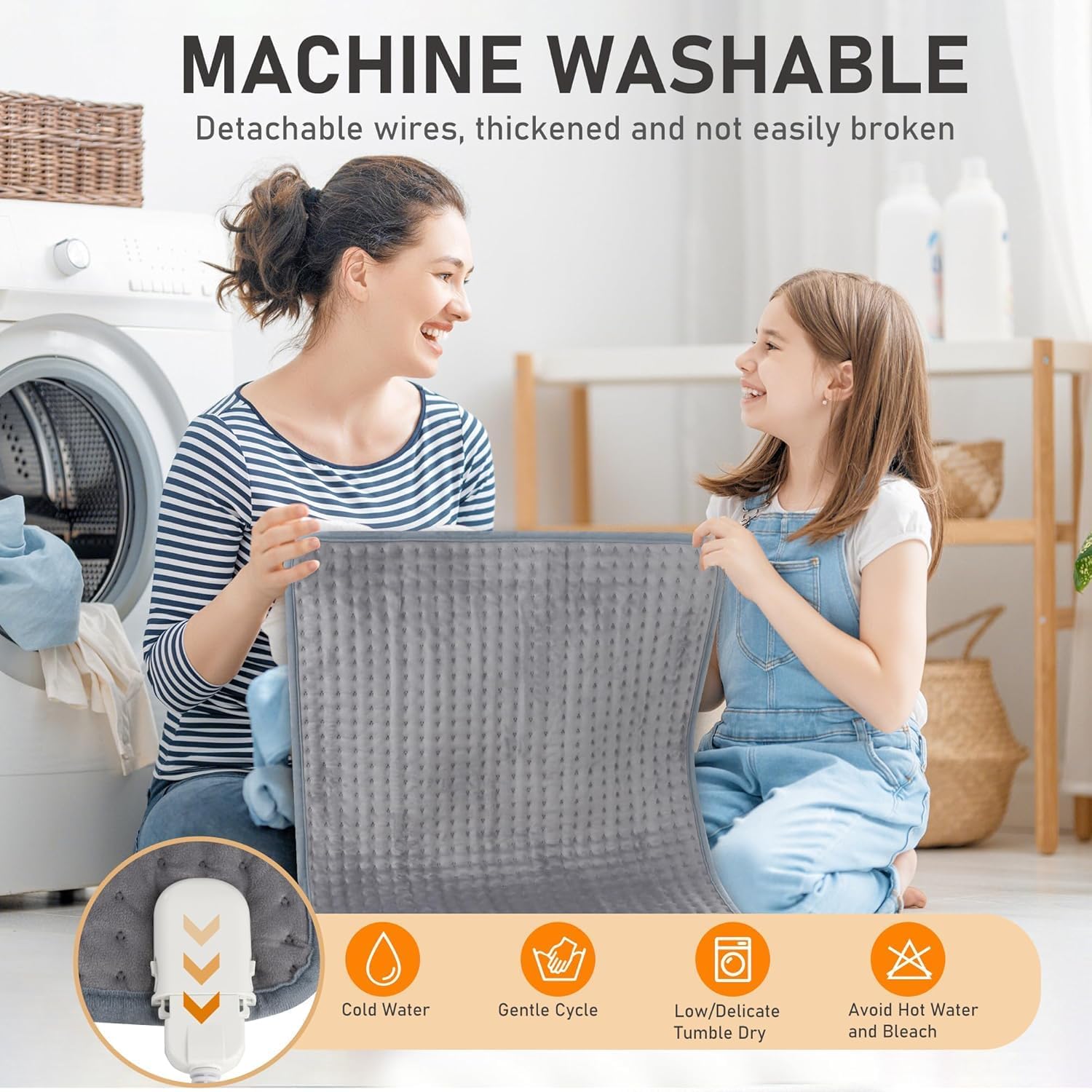 Lavage en machine simplifie l’entretien du coussin chauffant
