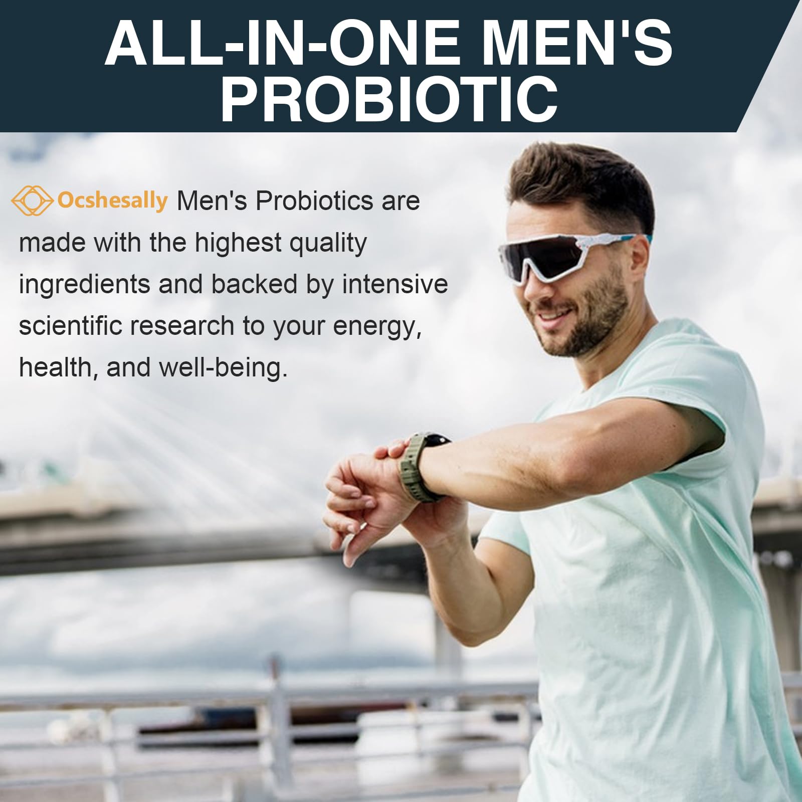 Dose quotidienne recommandée d’Ocshesally Probiotiques pour Hommes: deux capsules