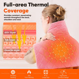 Coussin OCTROT rose pour le dos, chaleur homogène et réconfort.