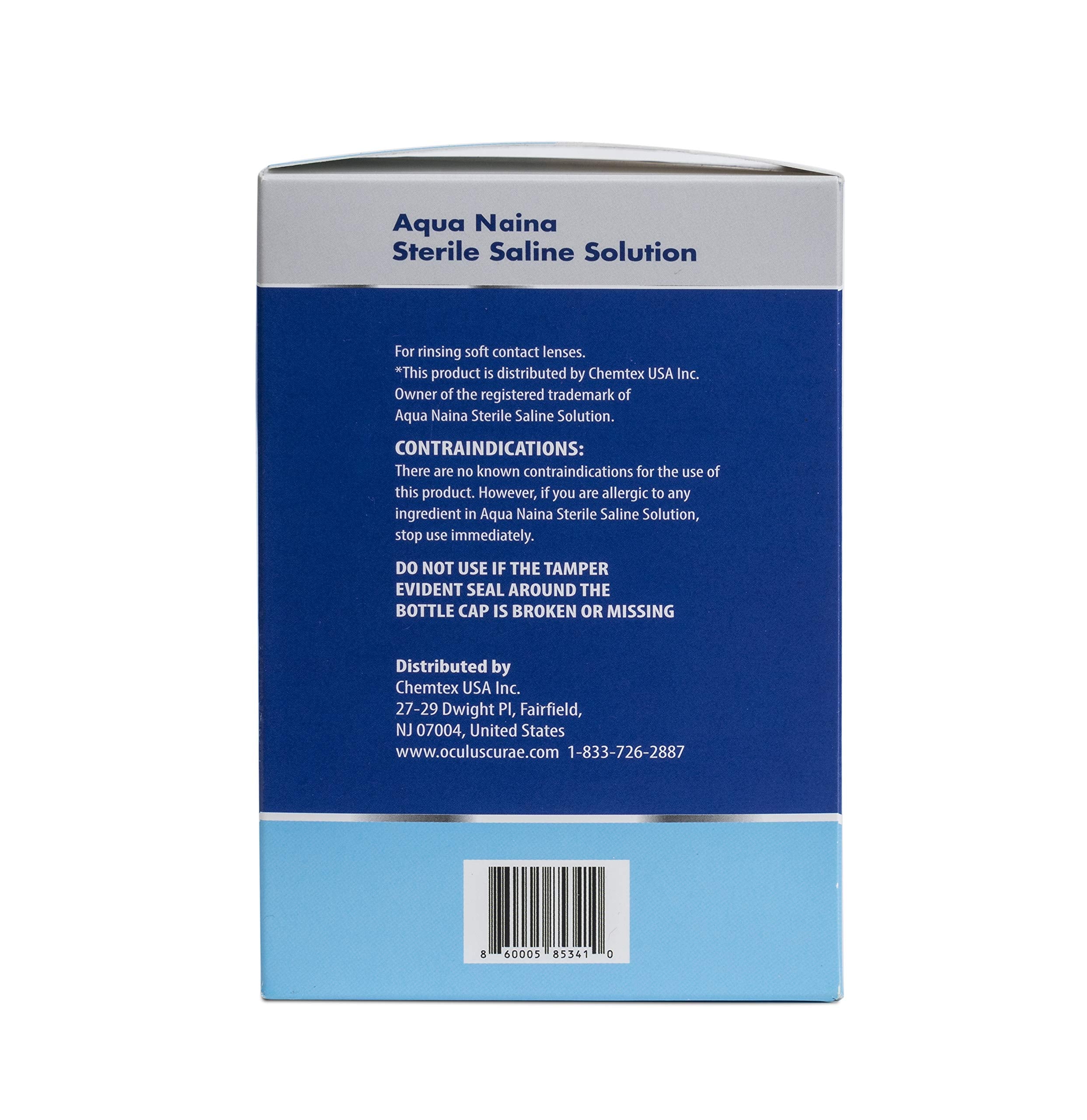 Lavage des lentilles Oculus Curae Aqua Naina pour clarté et confort.