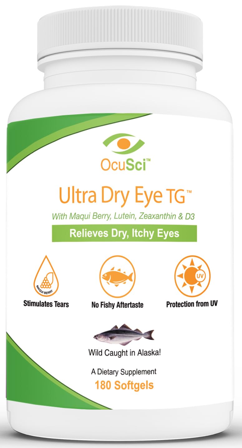OcuSci omega3 triglycérides emballage, soutien potentiel pour les yeux