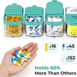 Odaro capacite-pilules-semaine: peut contenir 16 pilules, 45 capsules ou 152 comprimés.