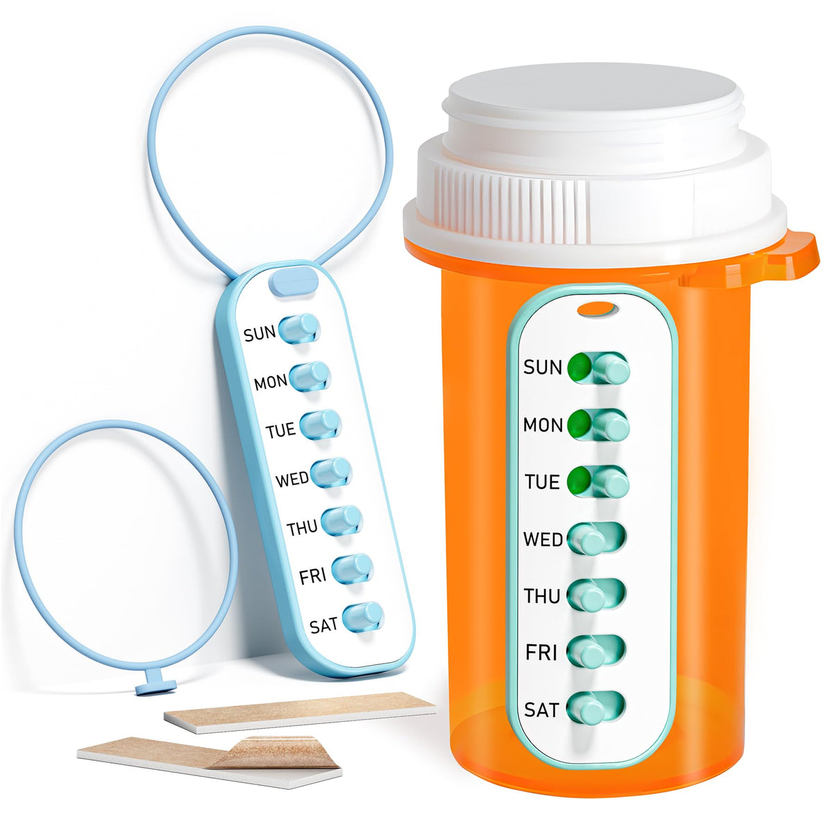 Odaro deux-pack: lanière de rappel attachée à la bouteille.