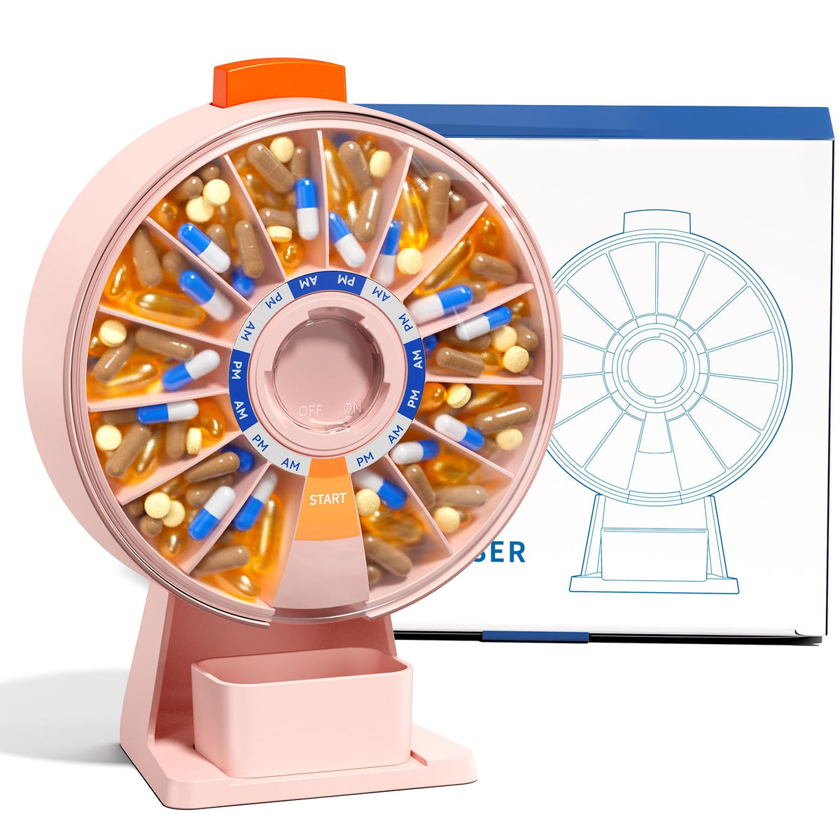 Odaro distributeur pilules semaine matin après-midi, dosage pratique.