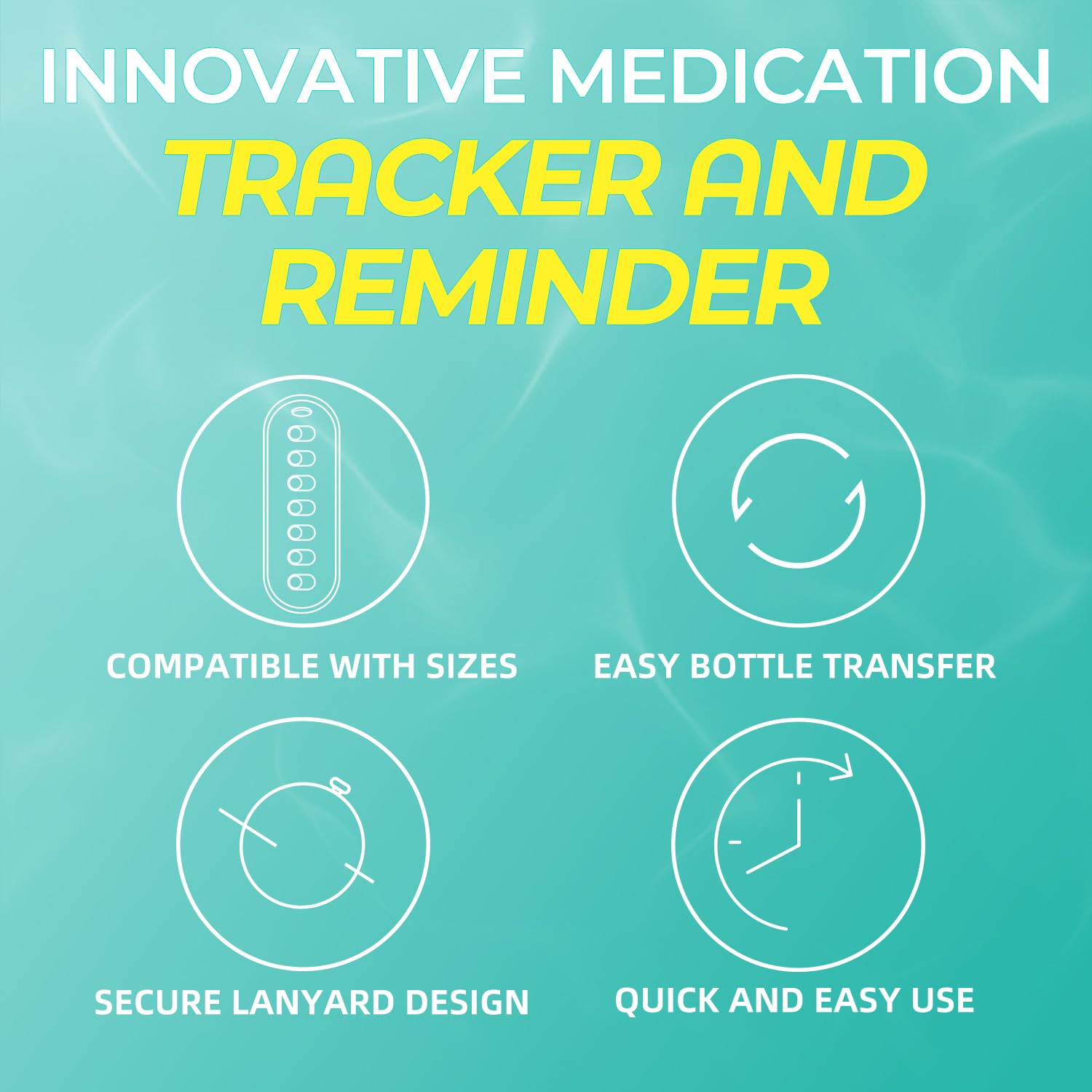 Odaro rappel-pilules clic-detection : glissement et clic pour valider la dose.