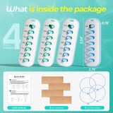 Odaro rappel-pilules pack-4 : ensemble pratique pour plusieurs bouteilles.