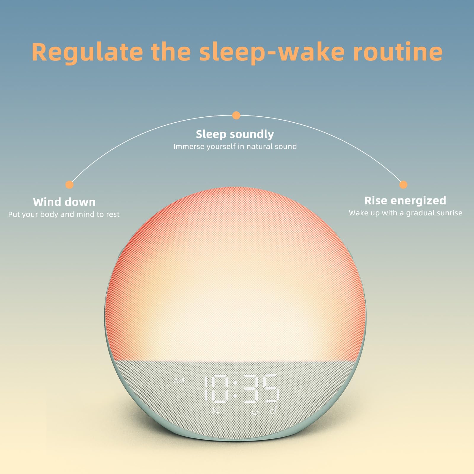 Odokee mode réveil personnalisable lumière et son