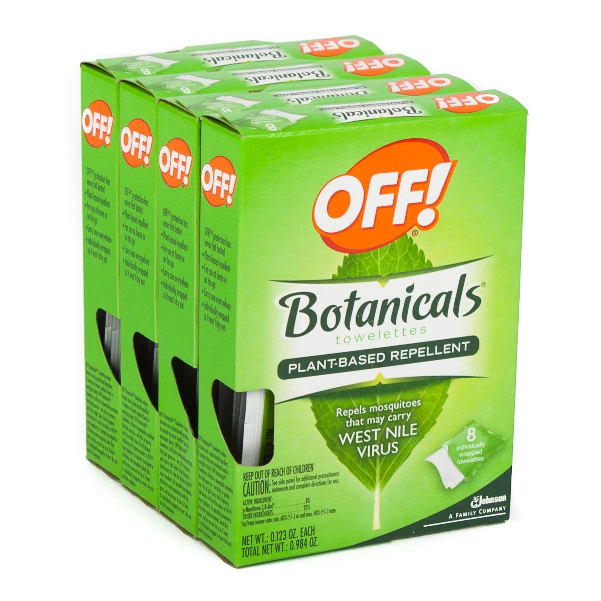 Off Botanicals Lingette anti-moustiques pour protection portable lors de vos sorties en plein air.